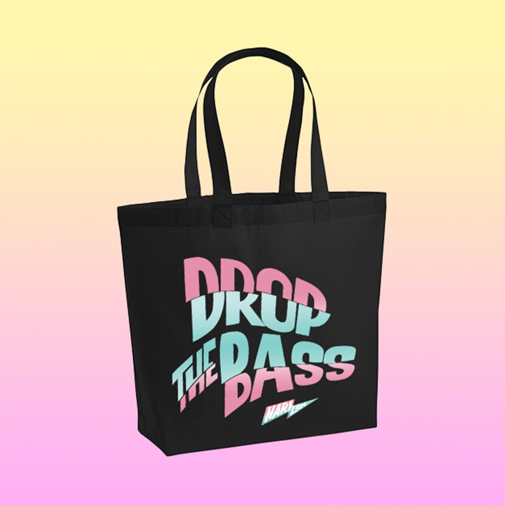 Drop The Bass Jutebeutel – Bild 2